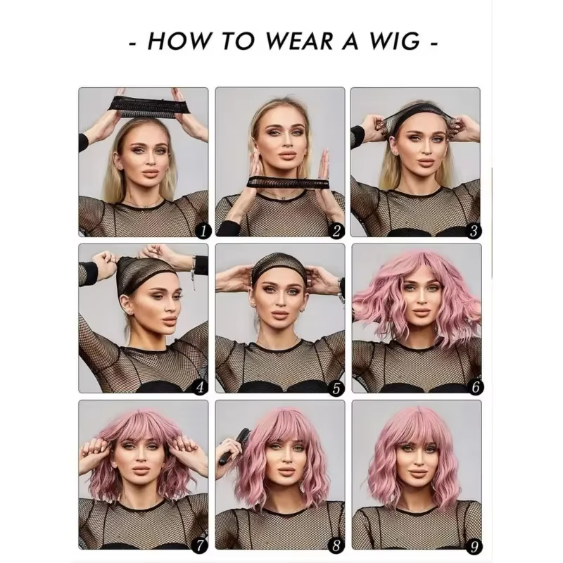 Perruque longue et lisse pour femme