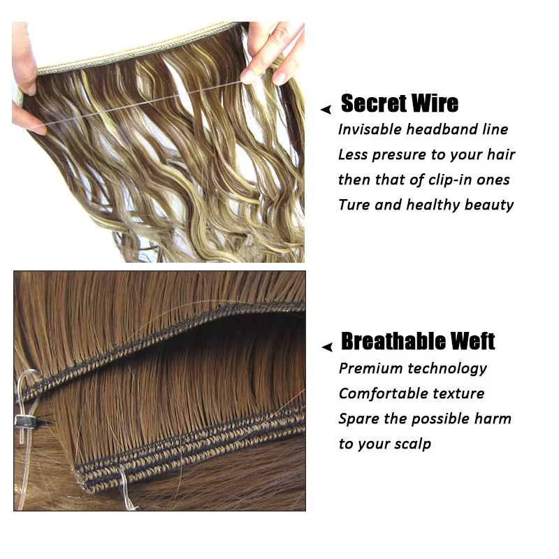 Extension de cheveux synthétiques pour femme