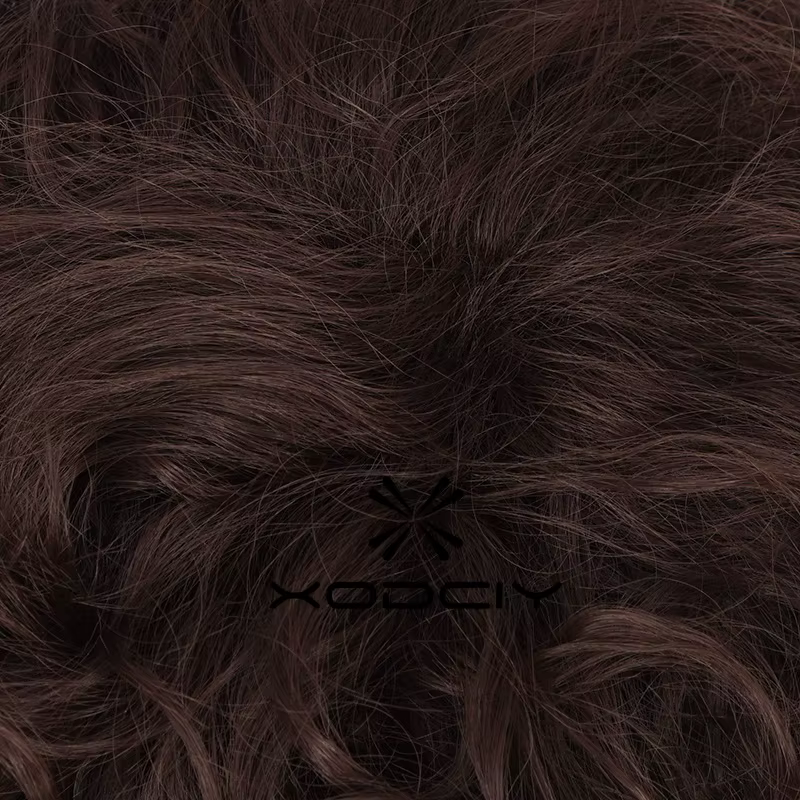 Frodo Baggins Cosplay perruque marron court bouclés résistant à la chaleur cheveux synthétiques jeu de rôle perruques +