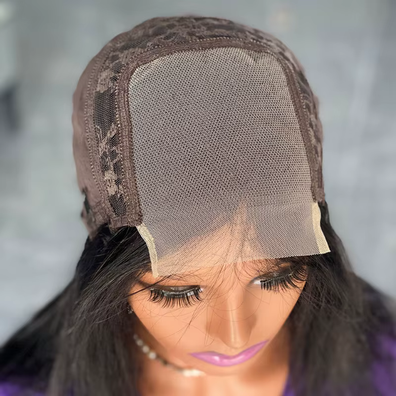 Grande - Valeur DD Bone Straight 4x4 Lace Wig. Cheveux humains vierges Remy de haute qualité