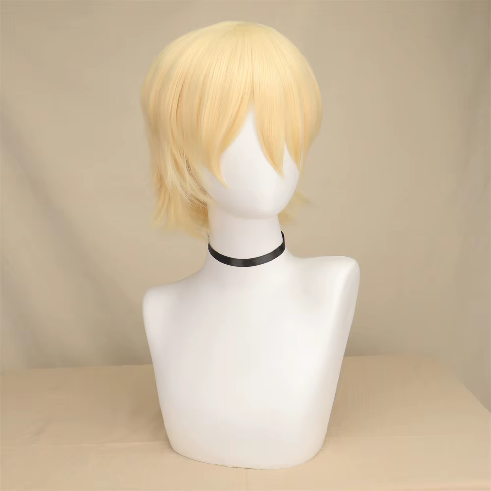 QQXCAIW – perruque de Cosplay synthétique courte et lisse pour hommes et femmes