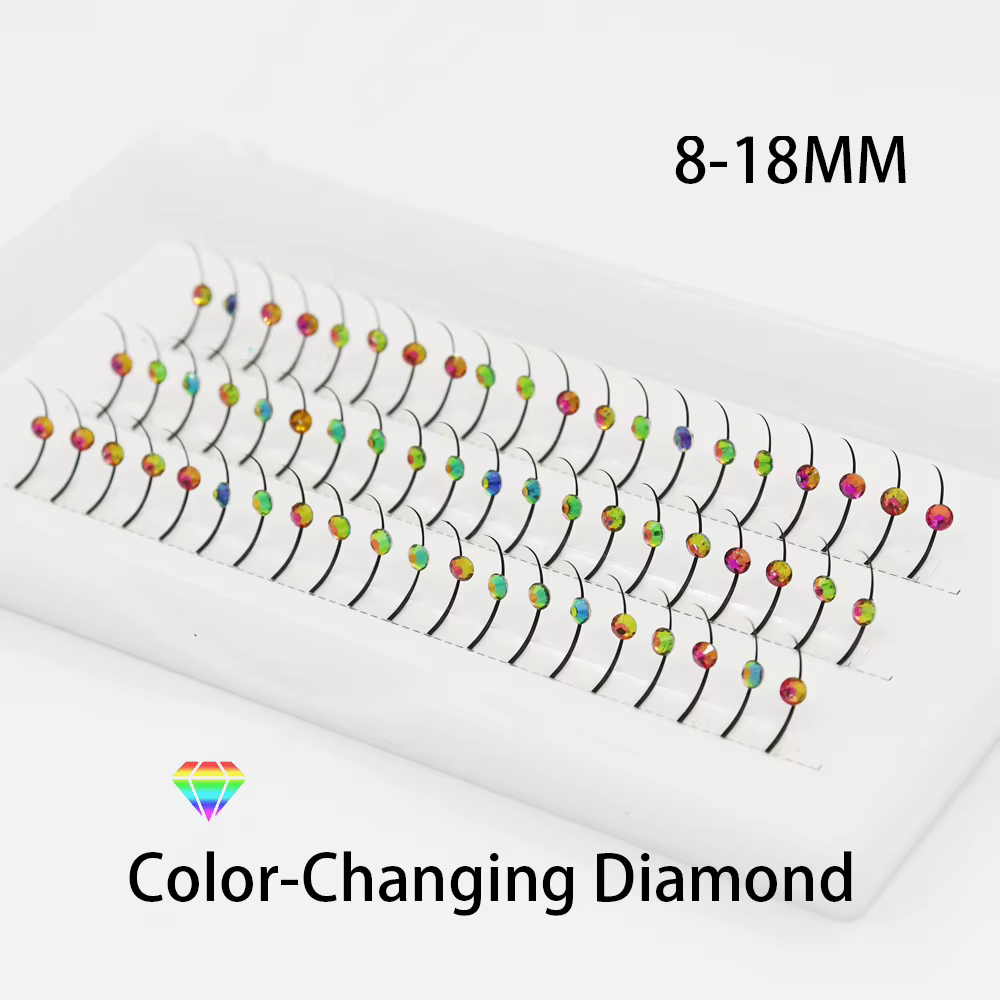 Extensions de cils diamantées scintillantes