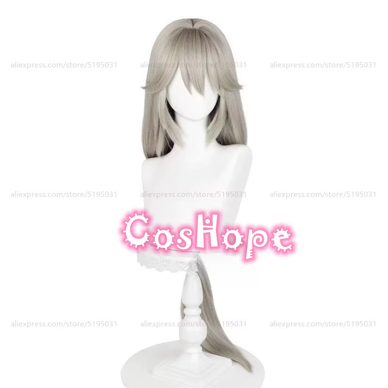 Cl rina Sebastiane-Perruque de Cosplay Anime, Cheveux Longs, Gris Lin, Perruques Synthétiques, Degré de Chaleur, 105cm