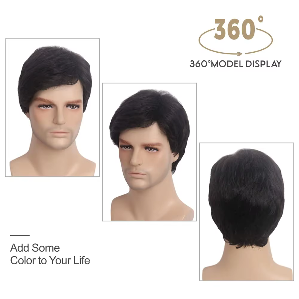 Perruque marron pour hommes