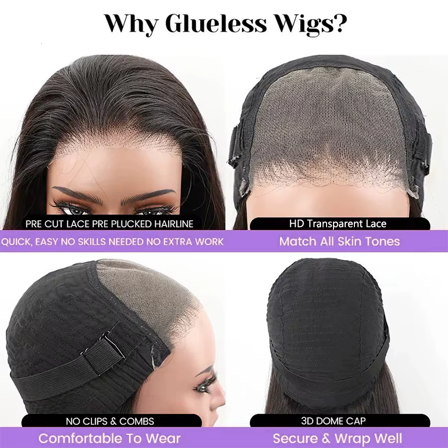 Perruque Lace Closure Wig sans colle
