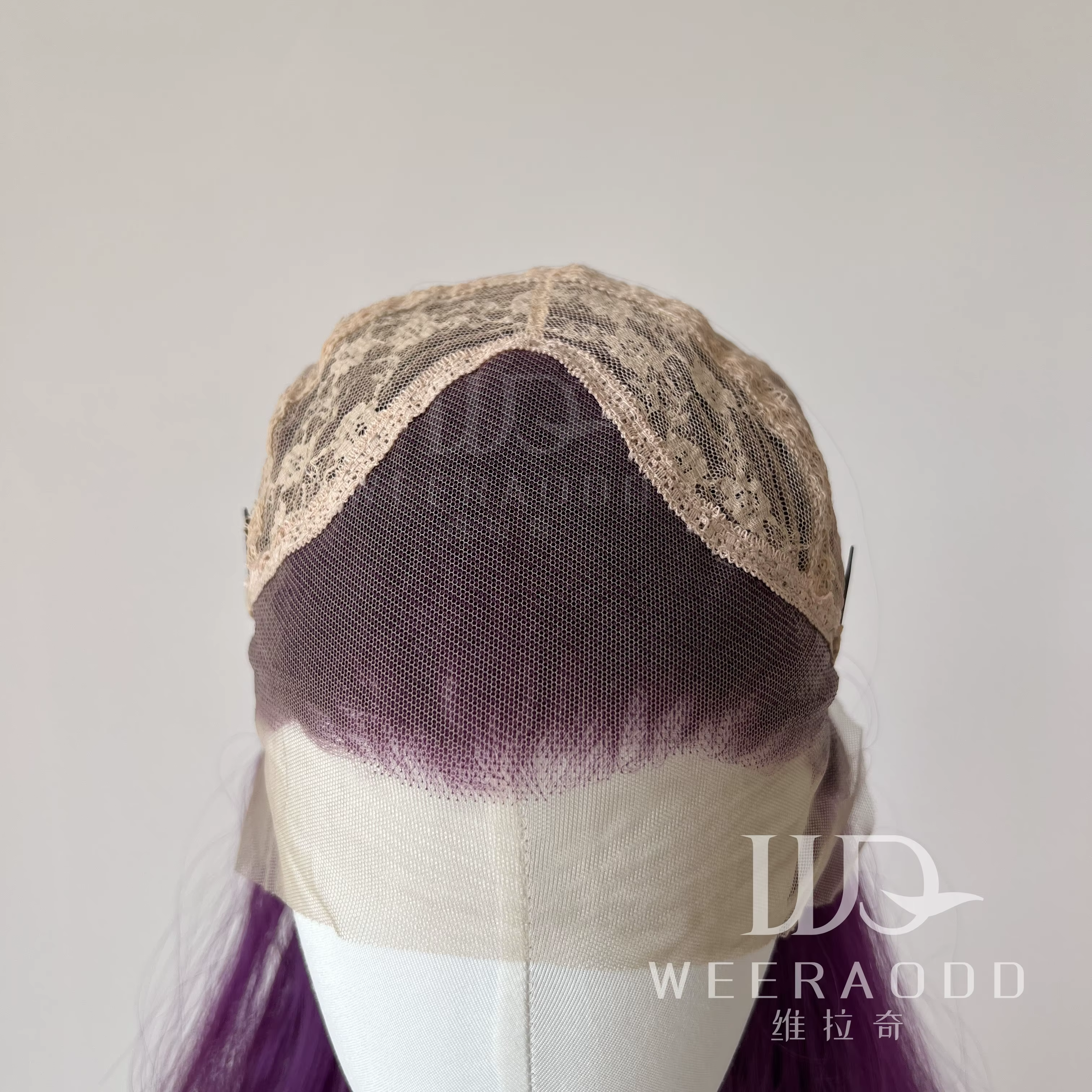 Perruque violette framboise violet foncé crochet à main perruques 26 pouces 13*4 grande dentelle sur la front Cosplay