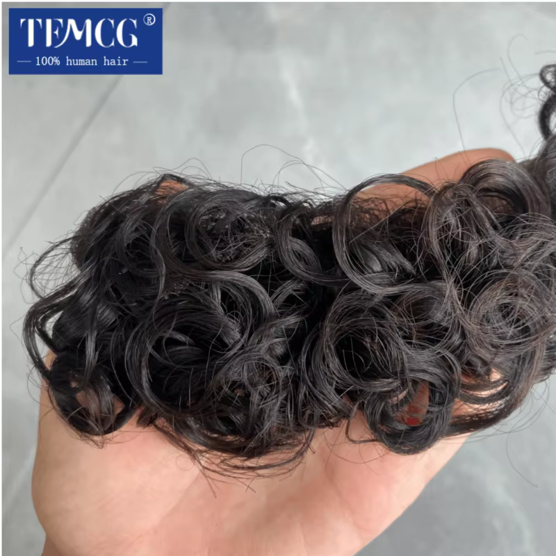 Cheveux bouclés réaliste avant délié 100% naturel