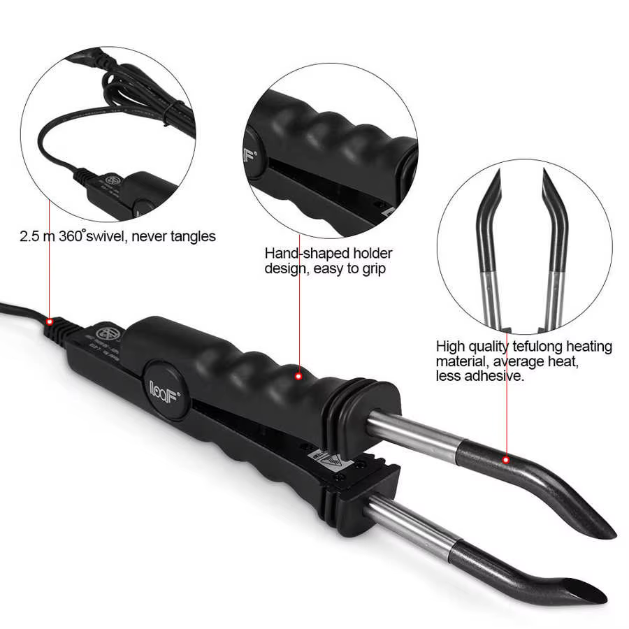 Outils de liaison de kératine de fer d'extension de cheveux connecteur de chaleur de Fusion Machine température