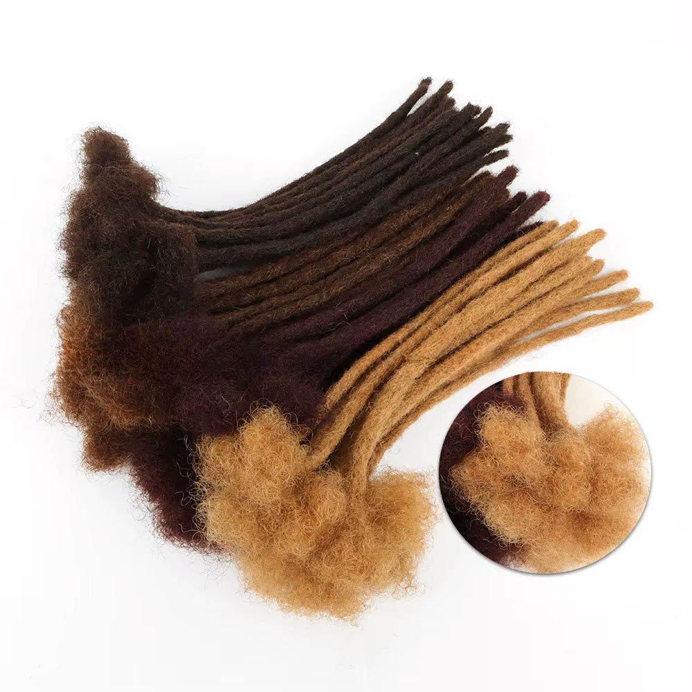 Extensions de cheveux humains colorés Dreadlock de 0.6 cm