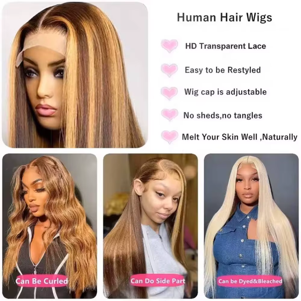 Perruque P4/27 Highlight en Cheveux Humains