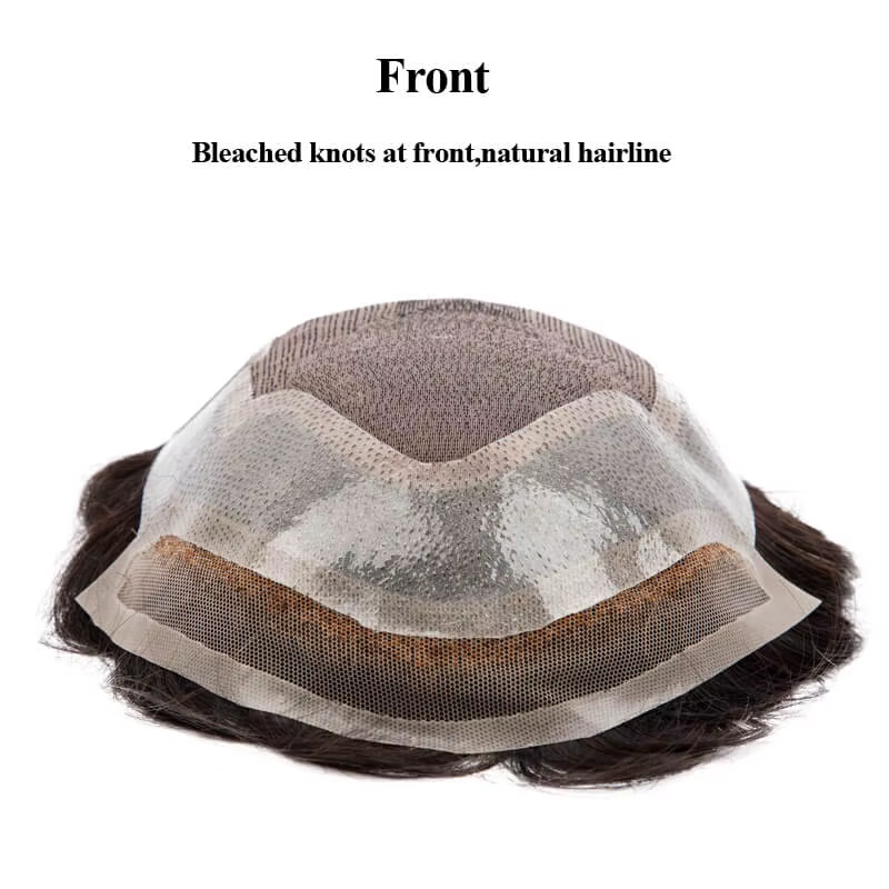Perruque Toupet Swiss Lace Front pour Homme