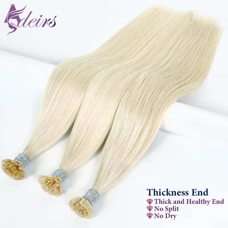 Extensions de Cheveux Lisses à Pointe Plate