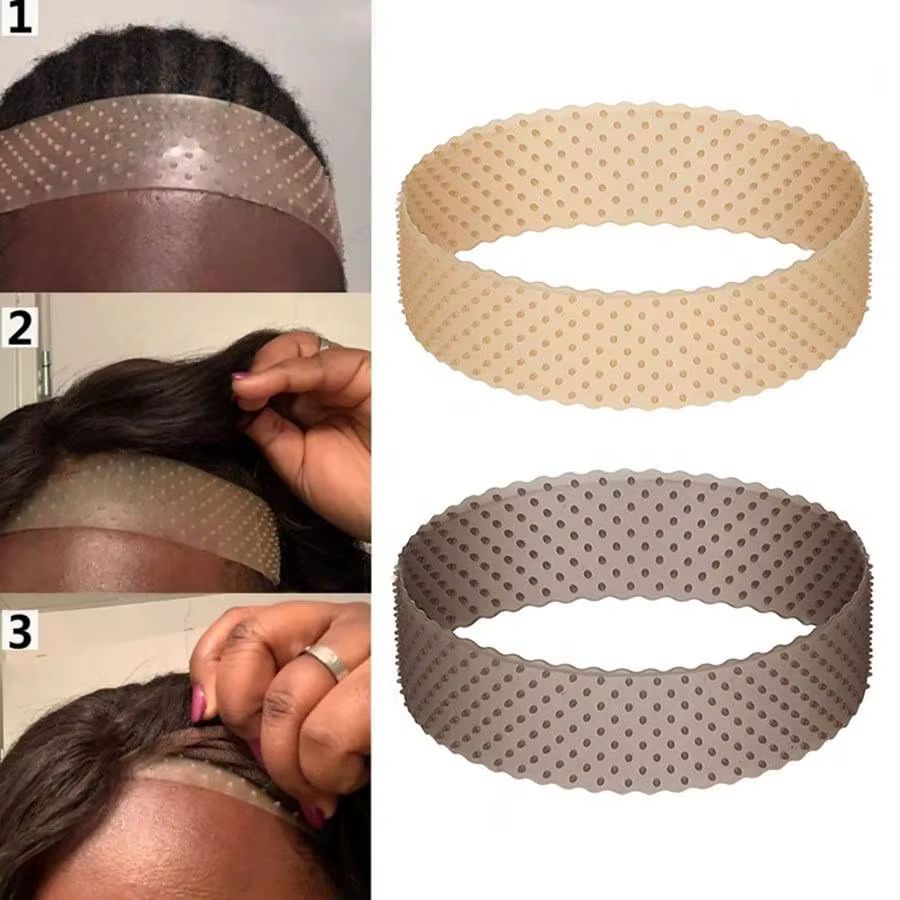 Bandeau de poignée de perruque en Silicone antidérapant
