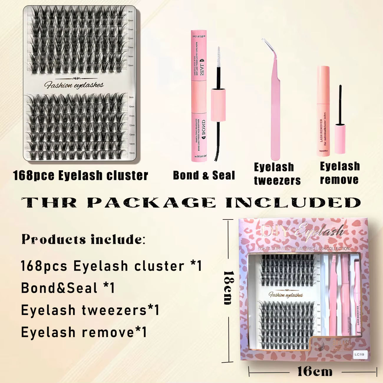 Kit d'Extensions de Cils Individuels à Faire Soi-Même