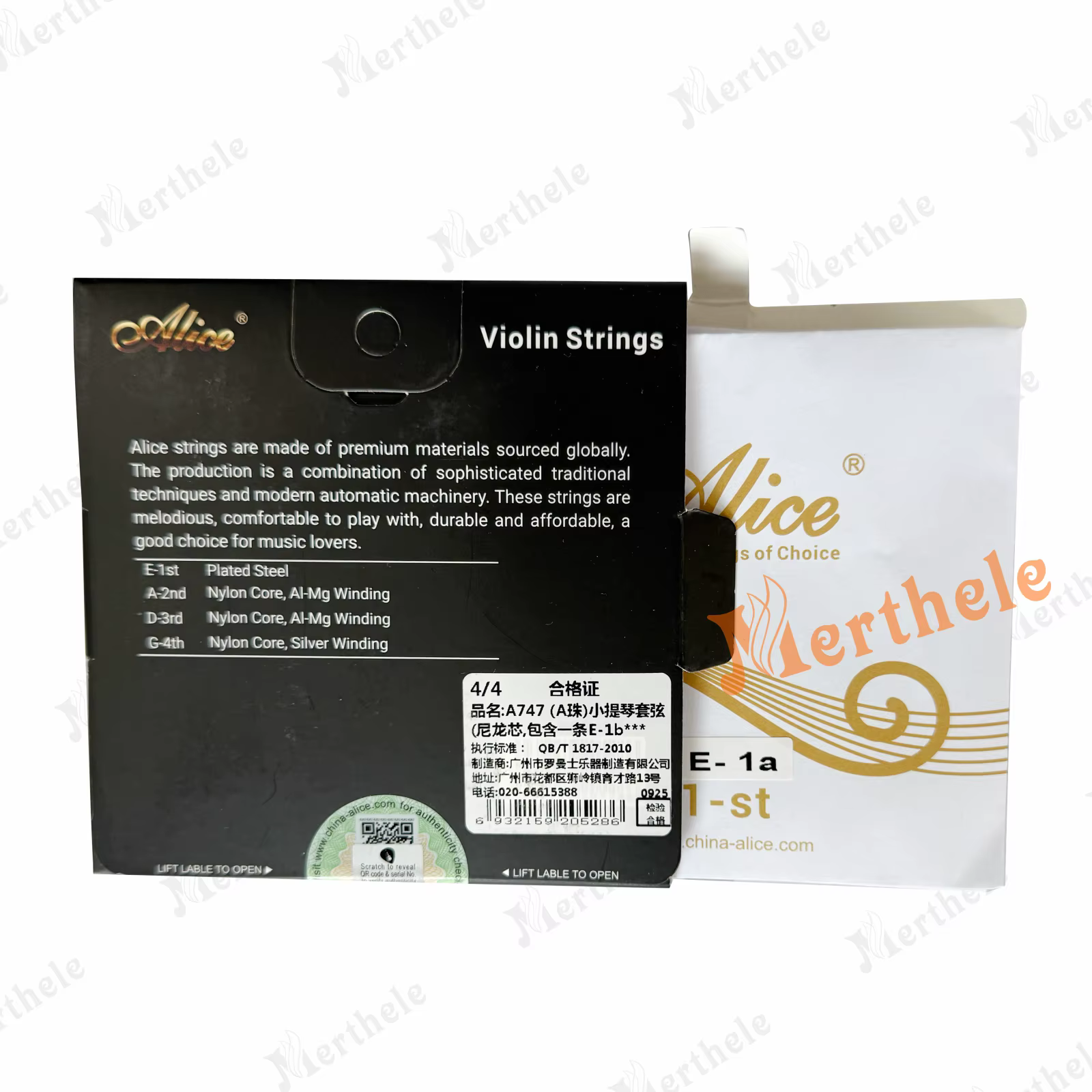 Alice cordes pour violon A747 enroulements en alliage de noyau en Nylon pour 1/8 1/4 1/2 3/4 4/4 accessoires universels pour violon