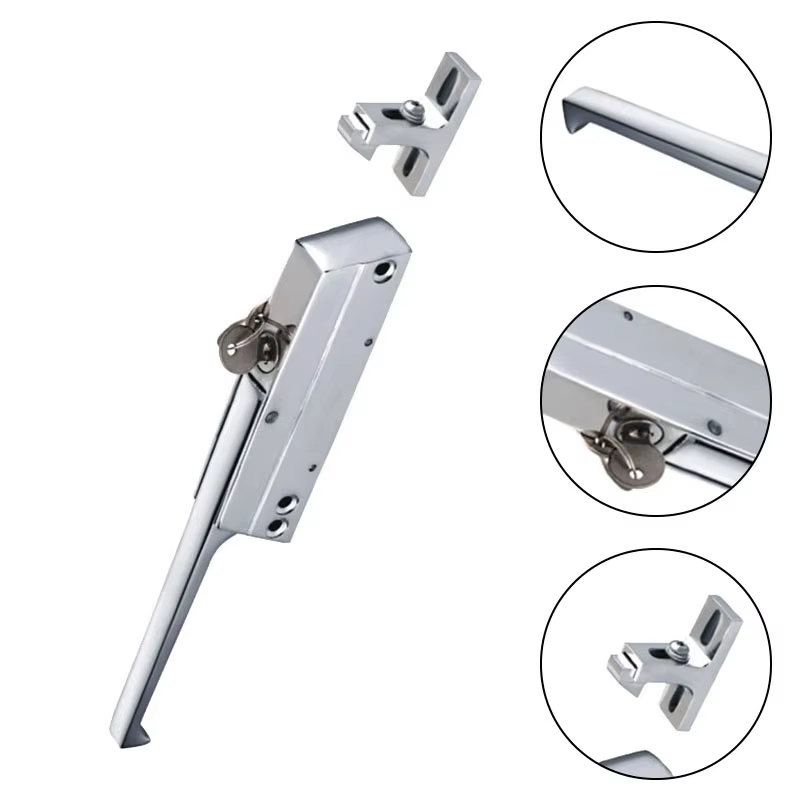 Poignée de porte de réfrigérateur en alliage de zinc, hauteur réglable, adaptée aux fours, aux appareils de cuisine et aux équipements frigorifiques