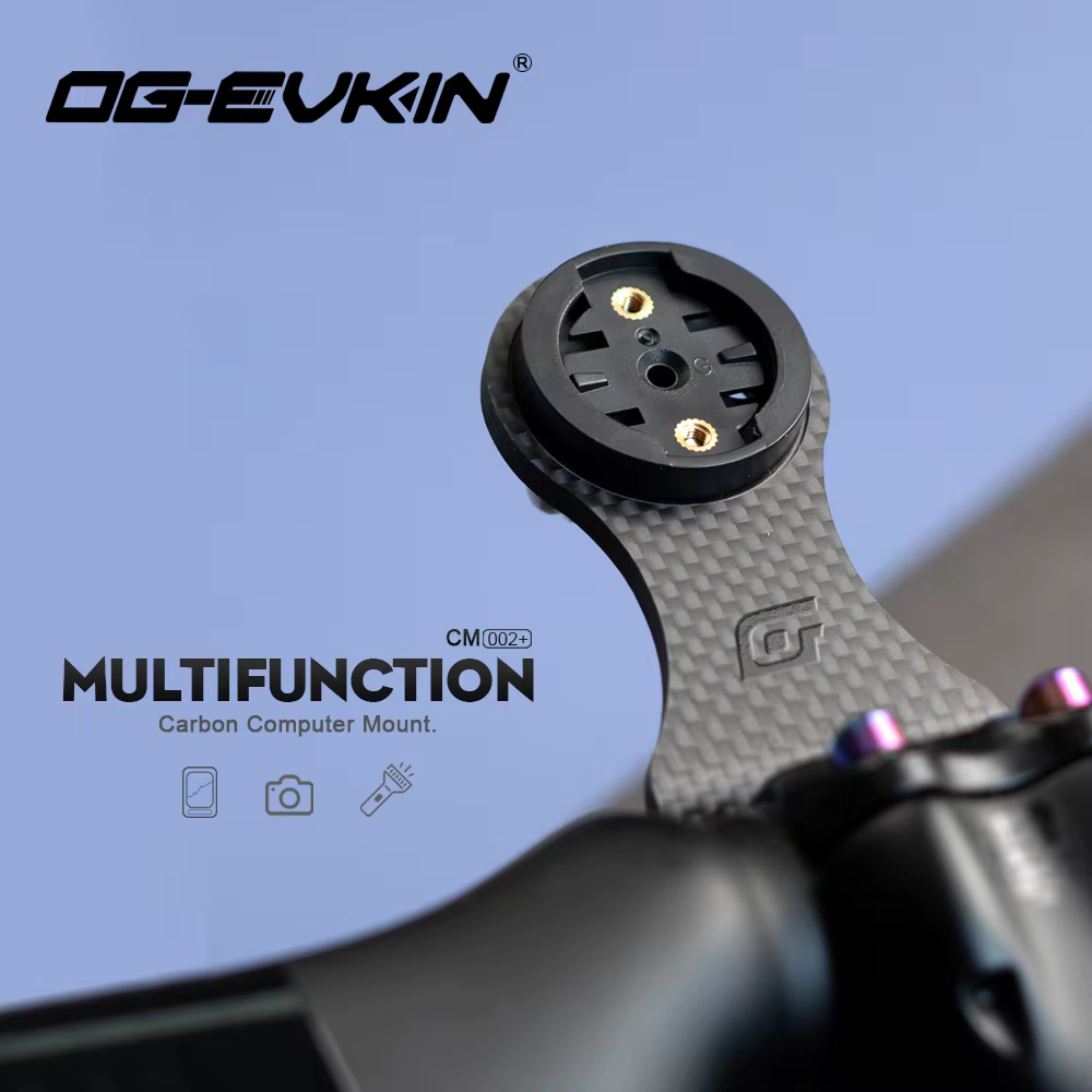 Support de guidon en carbone OG-EVKIN CM-02+ pour ordinateur de vélo, support pour compteur de vitesse, GPS, caméra, éclairage, accessoires de vélo