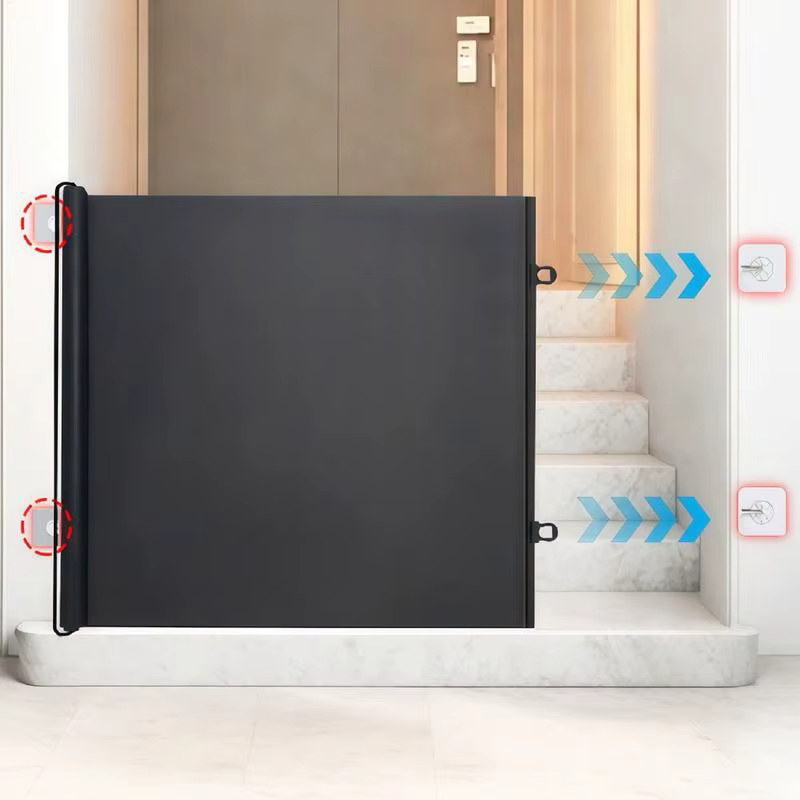 Porte rétractable en maille pour animaux de compagnie, sans perceuse, extensible, Protection des enfants, barrière de Protection pour animaux de compagnie, écran en maille pour balcon et couloirs