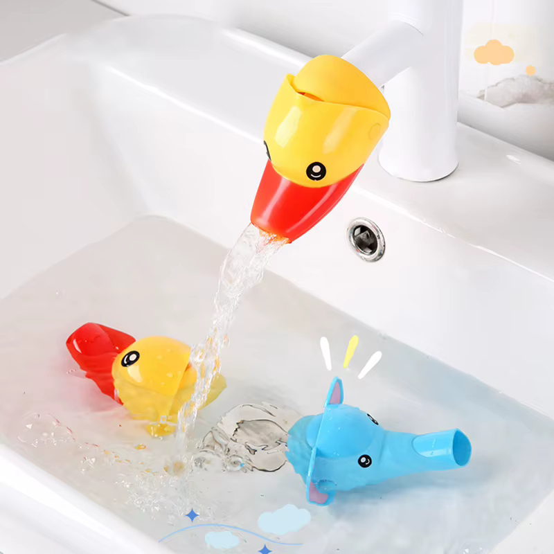 Extension de Lavage des Mains pour Enfant, Jouet en Forme de Canard, Dessin Animé, Éclaboussures d'Eau