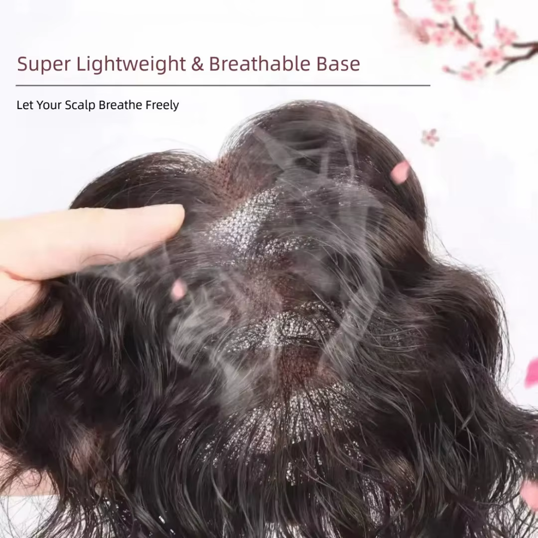 Topper de cheveux bouclés en cheveux naturels