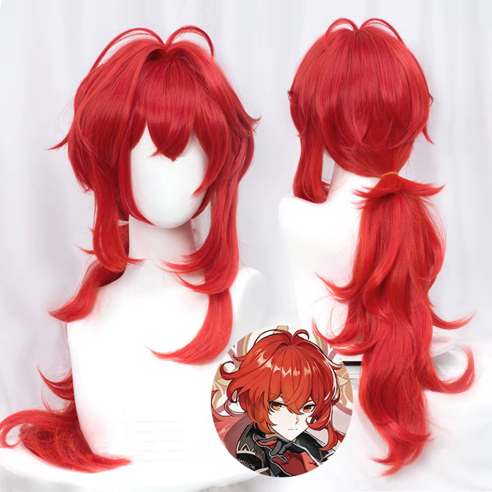 Perruques de cheveux synthétiques Genshin Impact Cosplay