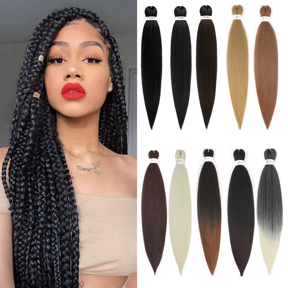 Extensions de Tresses Synthétiques Pré-étirées