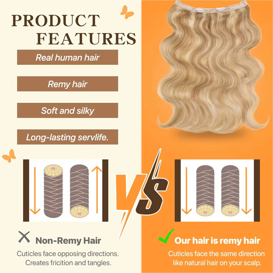 Extension de cheveux en fil Remy