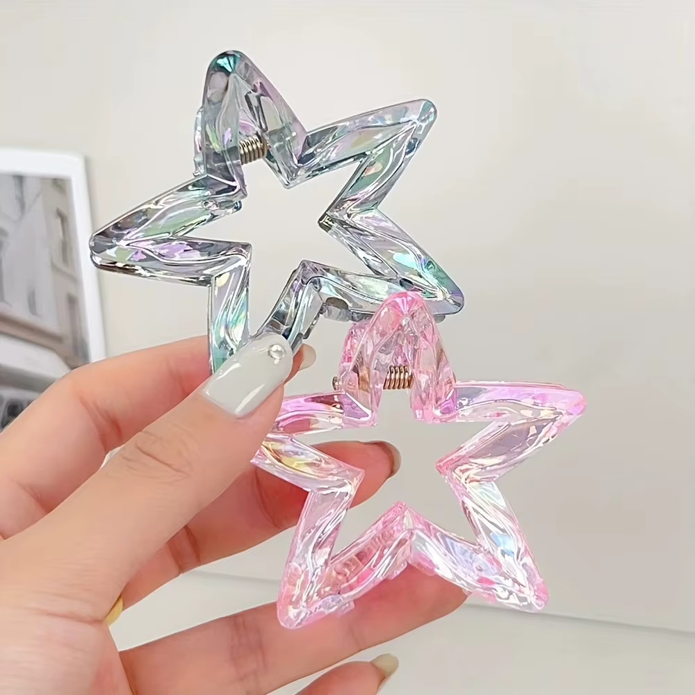 Pince à cheveux en cristal couleur bonbon