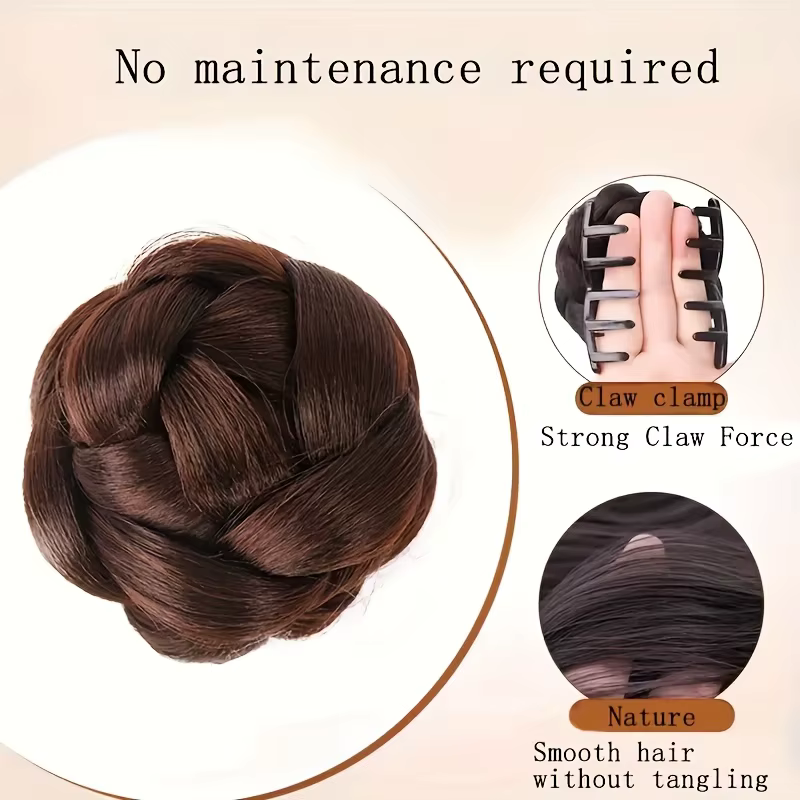 4 pouces synthétique pince à saisir paresseux cheveux tresse
