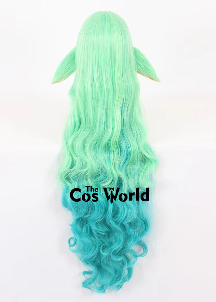 Star Guardian Soraka – perruques synthétiques ondulées de 110cm/43 pouces, perruques de Cosplay, cheveux synthétiques + bonnet de perruque
