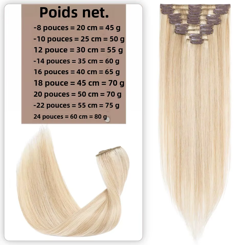 S-noilite Extensions de cheveux naturels 50-80g