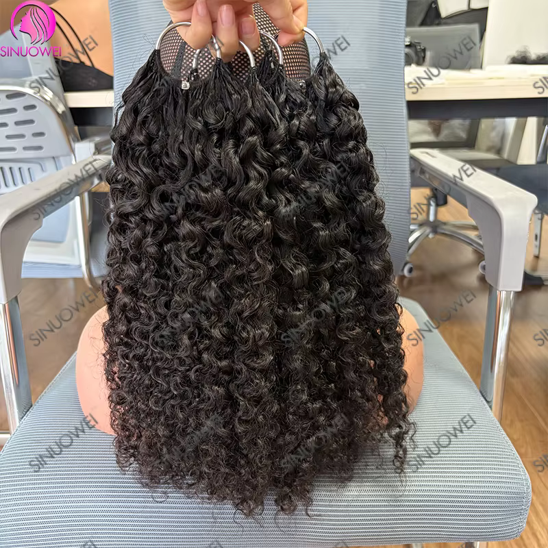 Prix de gros Cheveux humains naturels noirs ondulés birmans bruts