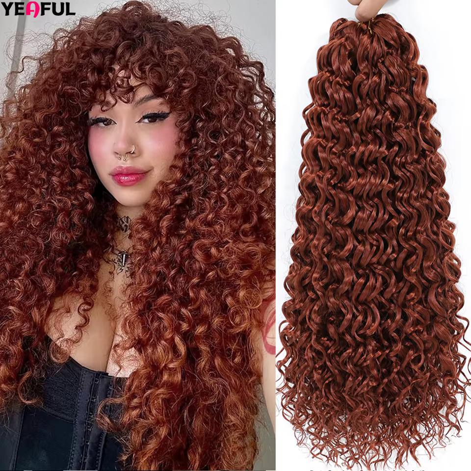 Extensions de cheveux au crochet ondulés style Beach Curl