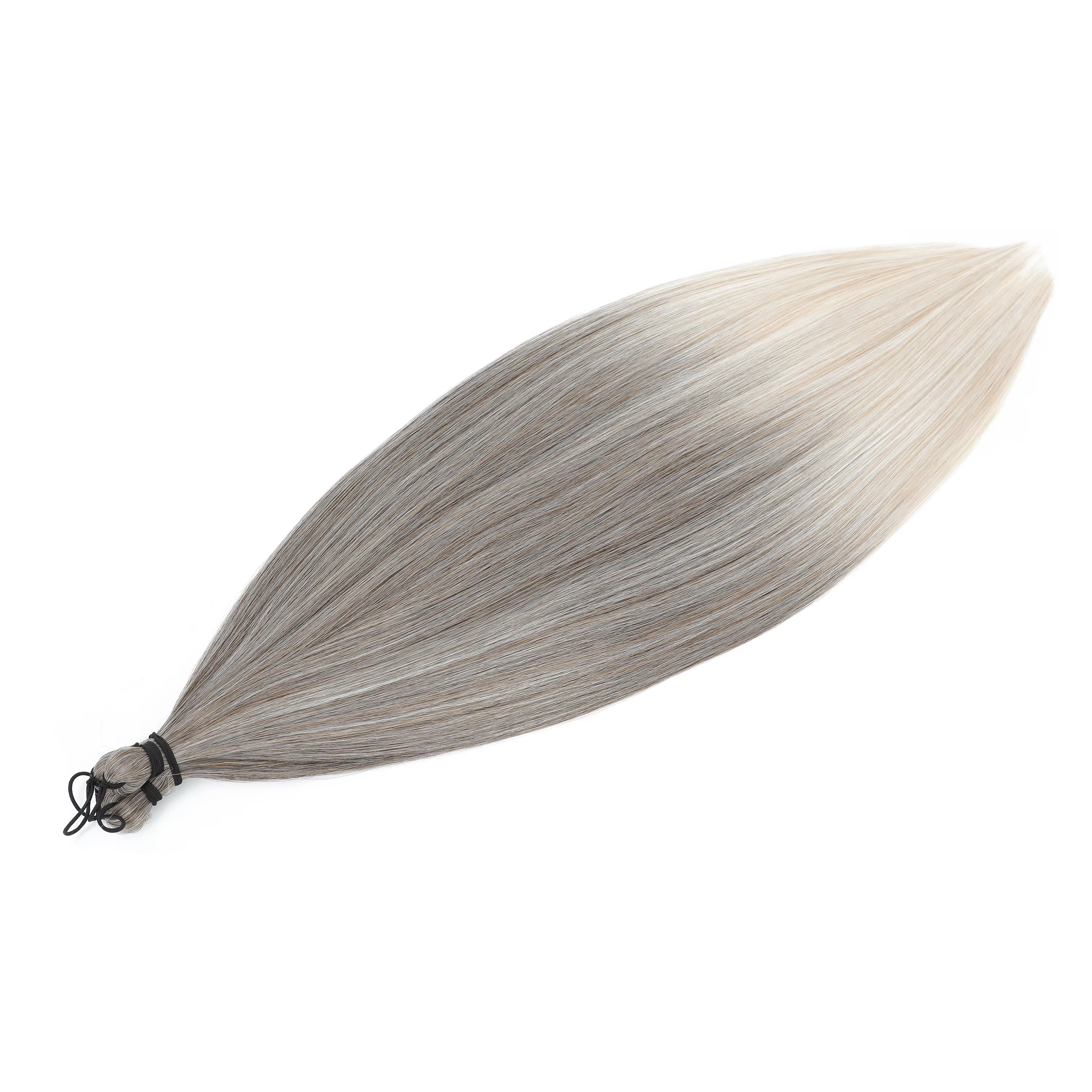 Magicae Crochet tressage Ombre blond 27/613 synthétique soyeux Extensions de cheveux raides 28 pouces 300 grammes 3 pièces/lot résistant à la chaleur