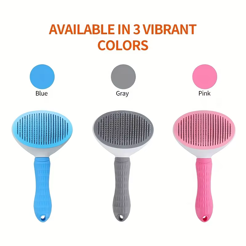 Peigne d'épilation pour animaux de compagnie en un clic pour un toilettage sans effort des chiens et des chats-brosse d'épilation flottante avec fonction automatique