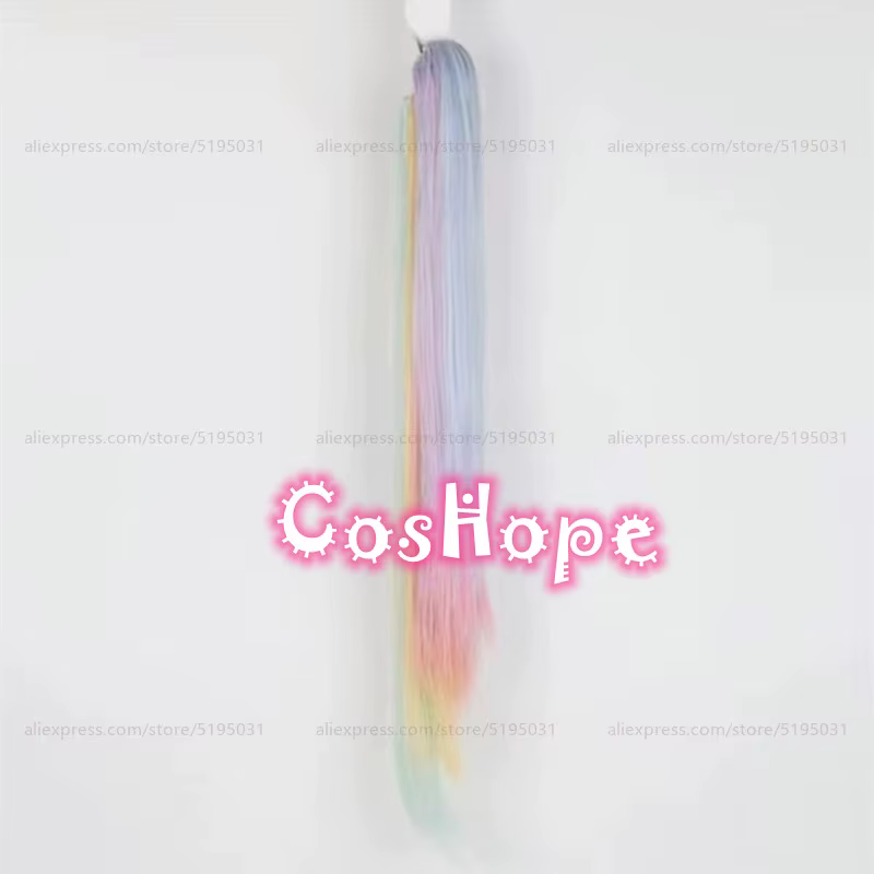 Shiro Cosplay perruque 100 cm longue perruque droite avec queue de cheval couleur mixte perruque Cosplay Anime Cosplay perruques résistant à la chaleur perruques synthétiques