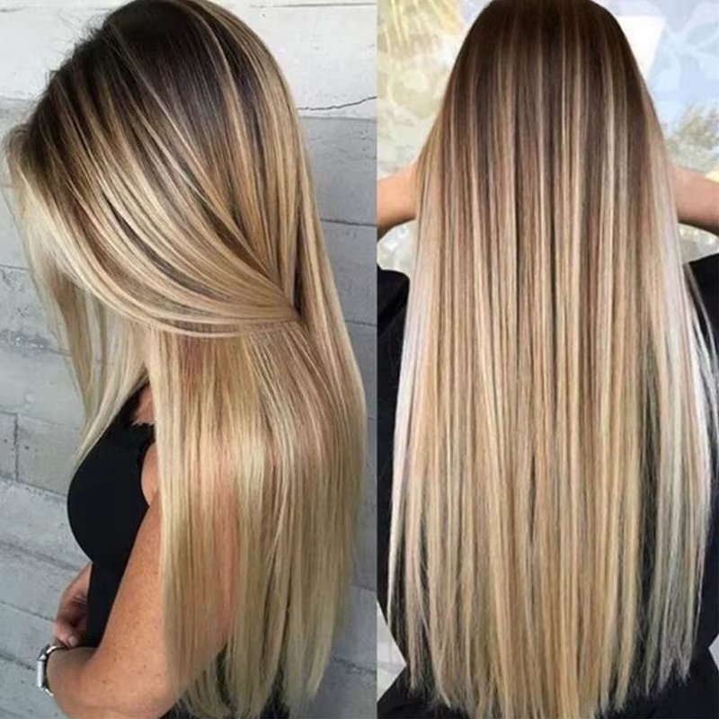Perruque synthétique lisse et longue de 72cm pour femme