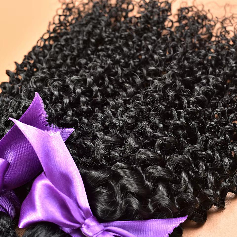 8-30 "Mongolien 100% Vierge Brut Afro Crépus Bouclés Cheveux Humains Bundles Deal Tissage 3/4 Bundle Offres Extension