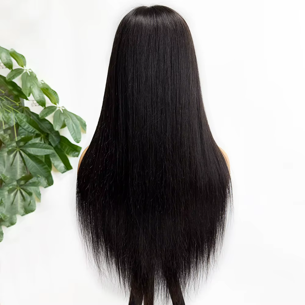 Perruques longues et droites en cheveux humains pour femmes