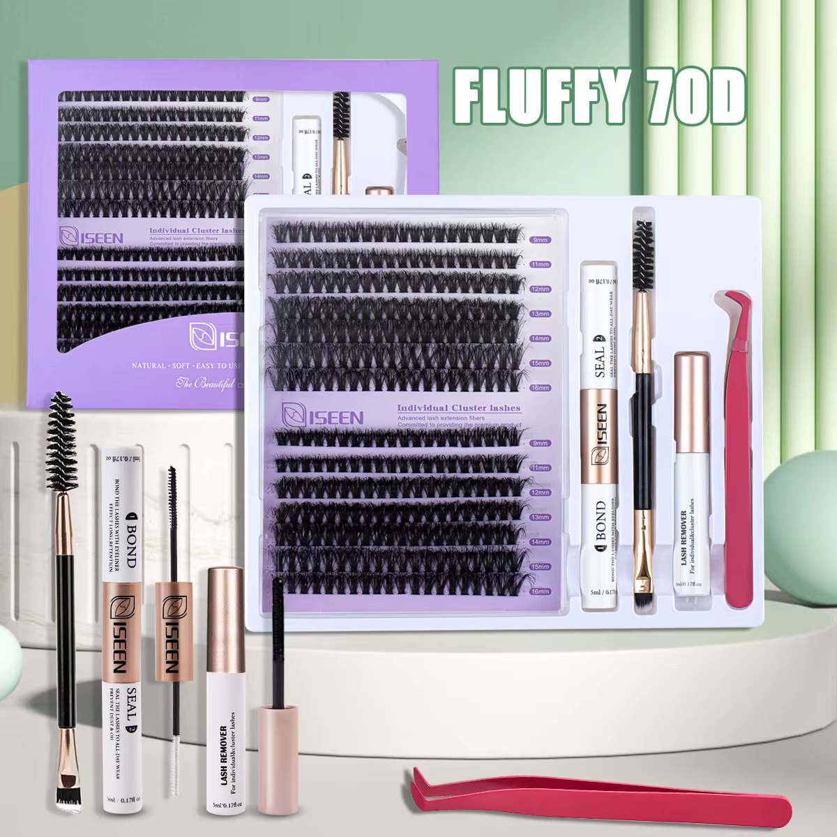 Mélange d'extensions de cils