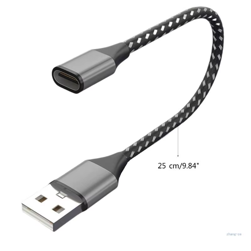 Câble d'extension USB C Type C femelle vers USB 2.0 mâle, convertisseur d'extension, adaptateur de transfert de données pour téléphone portable