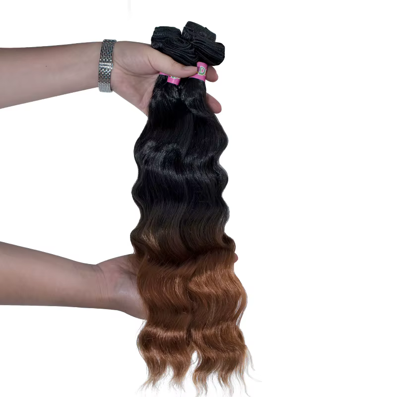 Extensions de cheveux synthétiques ondulés effet vague d'eau