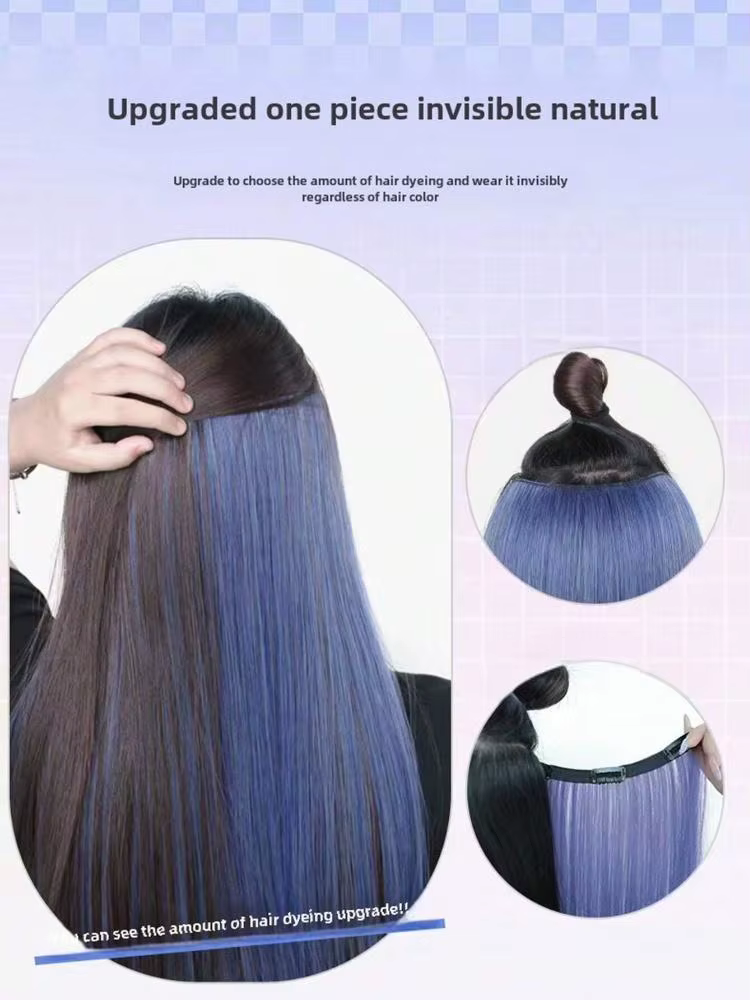 1 pièce environ. Extensions capillaires synthétiques longues et lisses de 20 pouces