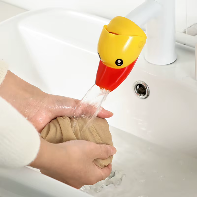 Extension de Lavage des Mains pour Enfant, Jouet en Forme de Canard, Dessin Animé, Éclaboussures d'Eau