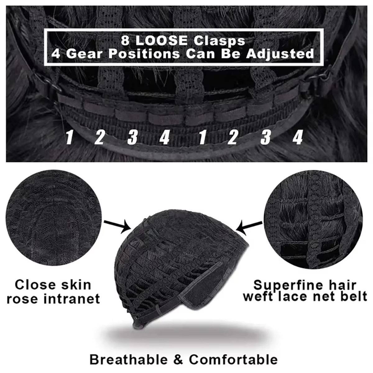 16 pouces pour perruques de cheveux afro avec frange fibre synthétique douce aucune perruque de dentelle pour cosplay