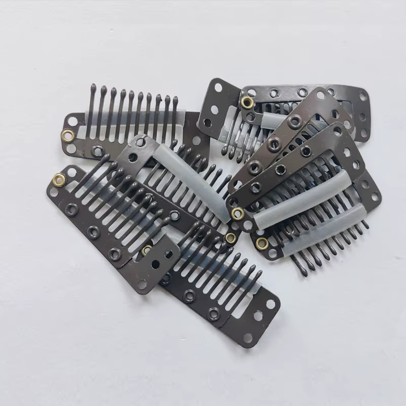 Clips à clipser pour extensions de cheveux humains