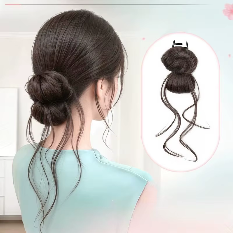 Chignon synthétique bouclé à clipser