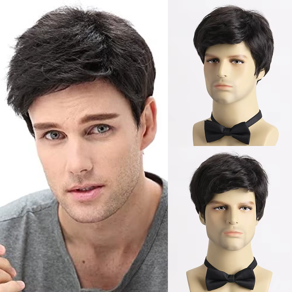 Perruques brunes pour hommes