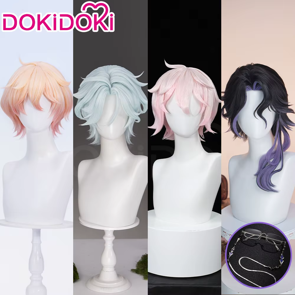EN STOCK Perruque Dahlia Ifa Pantalone Game Genshin Impact DokiDoki Hommes Cheveux Roses Mondstadt Ifa Cosplay