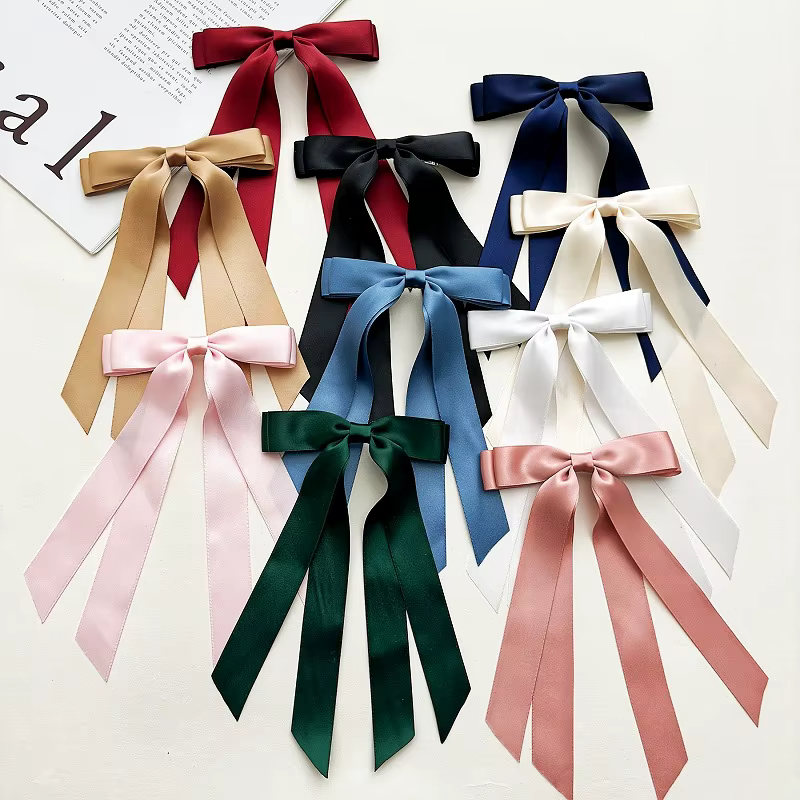 Pince à Cheveux Élégante en Satin pour Femme et Fille